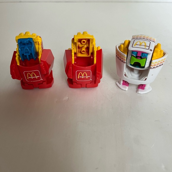 Vintage McDonald's French Fry Transformers Happy Meal Toys - Set of 3 - Picture 8 of 8